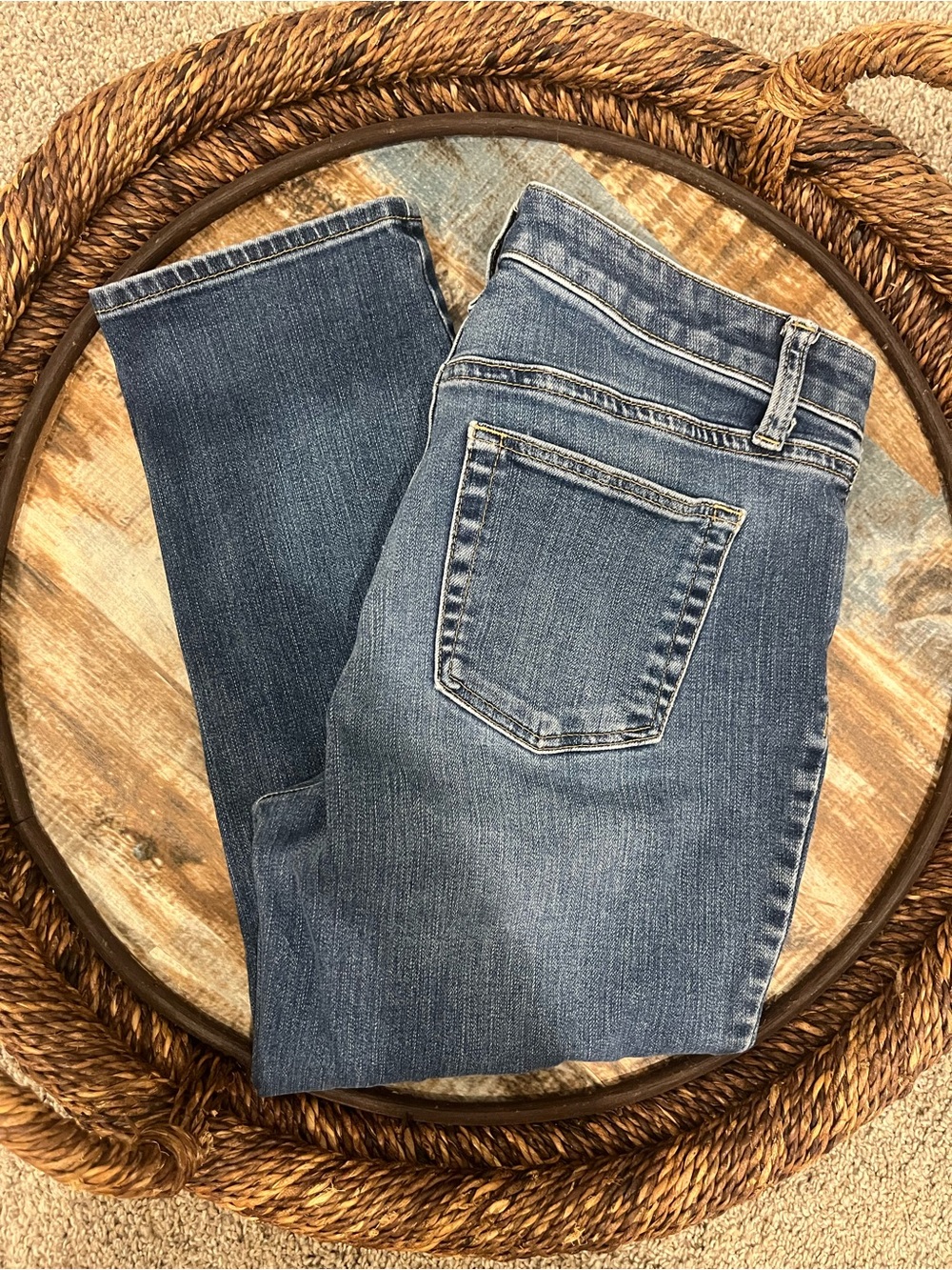 Talbots Straight Leg Women's Capri - Blue Denim